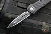 Microtech Troodon OTF Knife- Double Edge- Tactical- Black Handle- Double Full Serrated Black Blade 138-D3 T v3