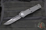 Microtech Troodon OTF Knife- Tactical- Single Edge- Black Handle- Black Part Serrated Blade 139-2 T 2020