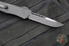 Microtech Troodon OTF Knife- Tactical- Single Edge- Black Handle- Black Part Serrated Blade 139-2 T 2020