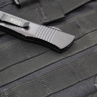 Microtech Troodon OTF Knife- Tactical- Single Edge- Black Handle- Black Part Serrated Blade 139-2 T 2020