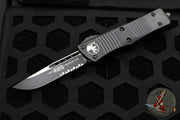 Microtech Troodon OTF Knife- Tactical- Single Edge- Black Handle- Black Part Serrated Blade 139-2 T 2020