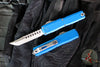 Microtech UTX-70 OTF Knife- Gen IV- Hellhound Edge- Blue Handle- Stonewash Blade 14194-10 BLS