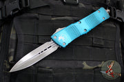 Microtech Combat Troodon OTF Knife- Double Edge- Weathered Turquoise Handle- Apocalyptic Blade 142-10 APWTQ