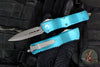 Microtech Combat Troodon OTF Knife- Double Edge- Weathered Turquoise Handle- Apocalyptic Blade 142-10 APWTQ