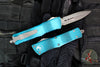 Microtech Combat Troodon OTF Knife- Double Edge- Weathered Turquoise Handle- Apocalyptic Blade 142-10 APWTQ