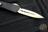 Microtech Combat Troodon OTF Knife- Double Edge- Black Handle- Bronze Blade 142-13