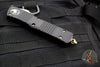 Microtech Combat Troodon OTF Knife- Double Edge- Black Handle- Bronze Blade 142-13