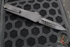 Microtech Combat Troodon OTF Knife- Double Edge- Shadow Edition Black Handle- Black DLC Over Damascus Blade 142-16 DLCTSH