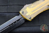 Microtech Combat Troodon OTF Knife- Double Edge- Black Handle- Ultem Inlay- Black DLC Over Damascus Blade 142-16 DLCTULS