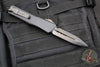 Microtech Combat Troodon OTF Knife- Double Edge- Black Handle- Ultem Inlay- Black DLC Over Damascus Blade 142-16 DLCTULS