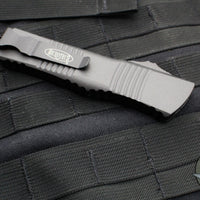 Microtech Combat Troodon OTF Knife- Double Edge- CERAKOTED Dark Tungsten Handle- Cerakote Dark Tungsten Plain Edge Blade 142-1 CDT