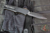 *PREOWNED* Microtech Combat Troodon OTF Knife- Double Edge- Black Handle- Ultem Inlay- Black DLC Blade 142-1 DLCTULS