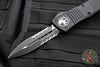 Microtech 2019 Combat Troodon OTF Knife- Tactical- Double Edge- Black Handle- Part Serrated Black Blade 142-2 T