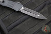 Microtech Combat Troodon OTF Knife- Double Edge- Carbon Fiber Top Handle- Black Full Serrated Edge Blade 142-3 CFS SN090