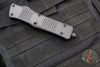 Microtech Combat Troodon OTF Knife- Double Edge- Carbon Fiber Top Handle- Black Full Serrated Edge Blade 142-3 CFS SN090