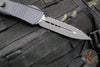 Microtech Combat Troodon OTF Knife- Double Edge- Carbon Fiber Top Handle- Black Full Serrated Edge Blade 142-3 CFS SN093