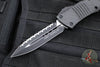 Microtech Combat Troodon OTF Knife- Double Edge- Carbon Fiber Top Handle- Black Full Serrated Edge Blade 142-3 CFS SN095