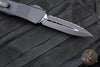 Microtech Combat Troodon OTF Knife- Double Edge- Carbon Fiber Top Handle- Black Full Serrated Edge Blade 142-3 CFS SN095