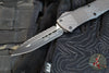 Microtech Combat Troodon OTF Knife- Double Edge- Carbon Fiber Top Handle- Black Full Serrated Edge Blade 142-3 CFS SN095