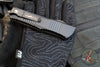 Microtech Combat Troodon OTF Knife- Double Edge- Carbon Fiber Top Handle- Black Full Serrated Edge Blade 142-3 CFS SN095