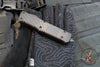 Microtech Combat Troodon OTF Knife- Double Edge- Carbon Fiber Top Handle- Black Full Serrated Edge Blade 142-3 CFS SN095