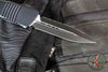 Microtech Combat Troodon OTF Knife- Double Edge- Carbon Fiber Top Handle- Black Full Serrated Edge Blade 142-3 CFS SN086