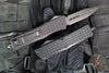 Microtech Combat Troodon Delta Double Edge Frag Shadow Full Serrated Black OTF with Black DLC HW Nickel Boron Internals 142-3CT-DSH