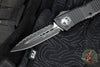 Microtech 2019 Combat Troodon OTF Knife- Tactical- Double Edge- Black Handle- Full Serrated Black Blade 142-3 T