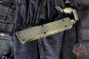 Microtech Combat Troodon OTF Knife- Double Edge- Frag Off- Grenade Green Finished Frag Handle- Apocalyptic Double Reverse Full Serrated Blade 142-DR12 APFOGG