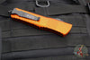 Microtech Combat Troodon OTF Knife- Single Edge-  Orange Handle- Black Blade 143-1 OR