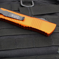 Microtech Combat Troodon OTF Knife- Single Edge-  Orange Handle- Black Blade 143-1 OR