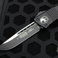 Microtech Combat Troodon- Single Edge- Tactical- Black Handle- Black Plain Edge Blade 143-1 T