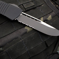 Microtech 2019 Combat Troodon- Single Edge- Tactical- Black Handle- Black Part Serrated Edge Blade 143-2 T 2019