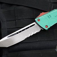 Microtech Combat Troodon OTF Knife- Bounty Hunter- Tanto Edge- Apocalyptic Part Serrated Edge 144-11 BH