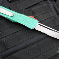 Microtech Combat Troodon OTF Knife- Bounty Hunter- Tanto Edge- Apocalyptic Part Serrated Edge 144-11 BH