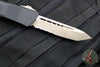 Microtech Combat Troodon OTF Knife- Tanto Edge- Black Handle- Bronze Apocalyptic Part Serrated Blade 144-14 AP