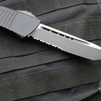 Microtech 2019 Combat Troodon OTF Knife- Tanto Edge- Black Handle- Black Part Serrated Blade 144-2 T