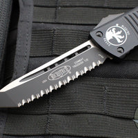 Microtech 2019 Combat Troodon OTF Knife- Tanto Edge- Black Handle- Black Full Serrated Blade 144-3 T