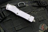 Microtech 2019 Combat Troodon OTF Knife- Tanto Edge- Gray Handle- Satin Full Serrated Blade 144-6 GY