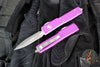 Microtech UTX-70 (OTF) Knife- Double Edge- Violet Handle With Stonewash Blade 147-10 VI