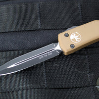 Microtech UTX-70 (OTF) Knife- Tan Handle- Black Blade 147-1 TA