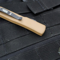 Microtech UTX-70 (OTF) Knife- Tan Handle- Black Blade 147-1 TA