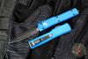 Microtech UTX-70 OTF Knife-  Double Edge- Blue Handle- Black Blade 147-1 BL
