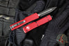 Microtech UTX-70 OTF Knife- Double Edge- Red Handle- Black Blade 147-1 RD