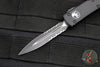 Microtech UTX-70 OTF Knife- Double Edge- Tactical- Black Handle- Black Part Serrated Edge Blade 147-2 T