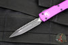 Microtech UTX-70 Double Edge (OTF)- Violet Handle- Black Full Serrated Blade 147-3 VI