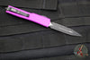 Microtech UTX-70 Double Edge (OTF)- Violet Handle- Black Full Serrated Blade 147-3 VI