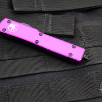 Microtech UTX-70 Double Edge (OTF)- Violet Handle- Black Full Serrated Blade 147-3 VI