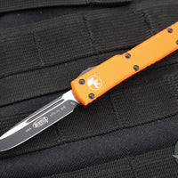 Microtech UTX-70 OTF Knife- Single Edge- Orange Handle- Black Blade 148-1 OR