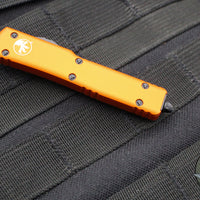 Microtech UTX-70 OTF Knife- Single Edge- Orange Handle- Black Blade 148-1 OR